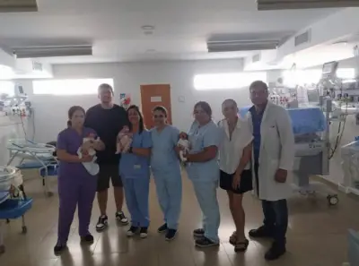 El inesperado nacimiento en La Plata de dos gemelas y un trillizo