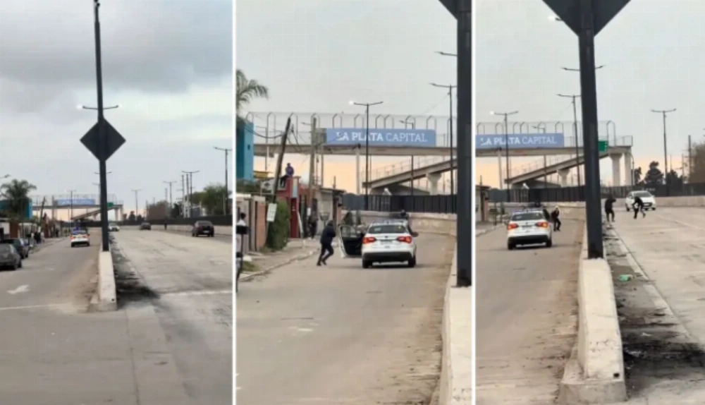 Efectivos de la Policía Bonaerense se enfrentaron con vecinos en la bajada de la Autopista de 520