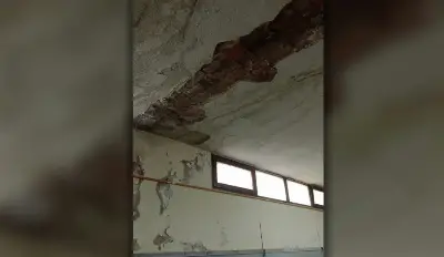 Se cayó parte del techo de una escuela de La Plata e hirió a la directora
