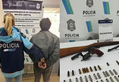 Detuvieron al “Chupacabra” en City Bell: su hijo lo denunció y encontraron un arsenal en su casa